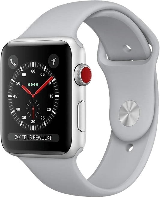 Apple Watch 3 silber Alu 38mm Sportarmband grau MQKF2 - Ohne Vertrag