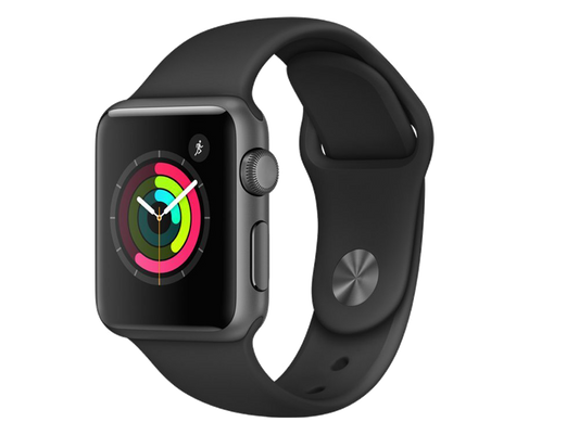 Apple Watch 2 grau Alu 42mm Sportarmband schwarz MP062 - Onhe Vertrag