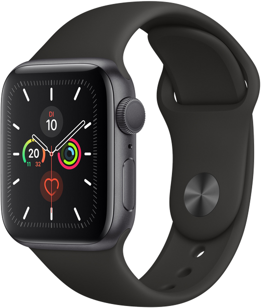 Apple Watch 5 LTE grau Alu 40mm Sportarmband schwarz MWX32 - Onhe Vertrag