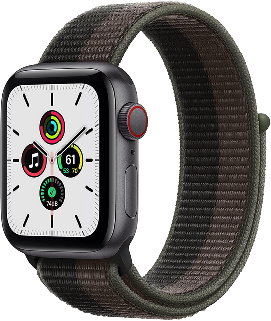 Apple Watch SE LTE Space Grau 40mm Alu Sport Loop Tornado/Grau MKR33  - Ohne Vertrag