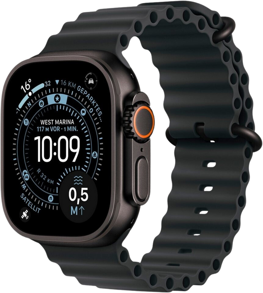 Apple Watch Ultra 3 Titanium Black Ocean Band Black MF0J4 - Ohne Vertrag
