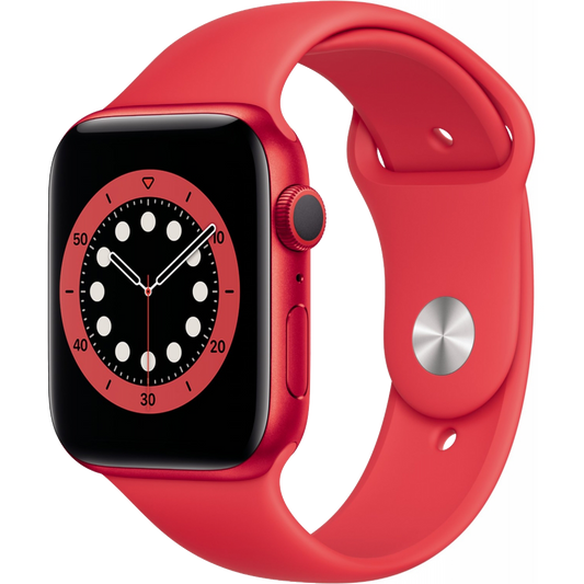 Apple Watch 6 Rot Alu 44mm Sportarmband PRODUCT(RED) rot MOOM3 - Ohne Vertrag
