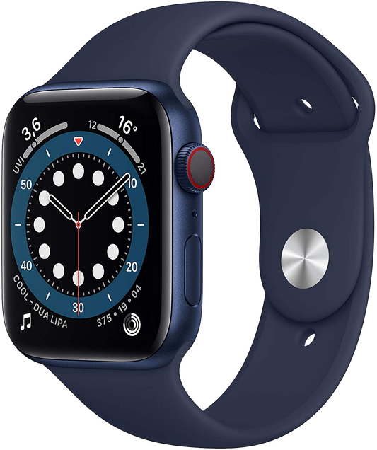 Apple Watch 6 LTE Blau Alu 44mm Sportarmband Dunkelmarine M09A3 - Ohne Vertrag