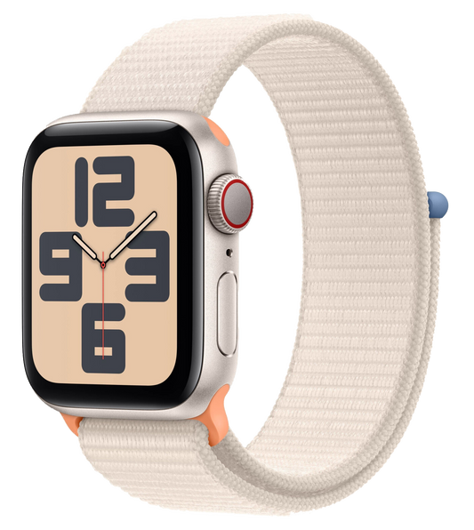 Apple Watch SE 2022 LTE Polarstern Alu 40mm Sport Loop Polarstern MRG43 - Ohne Vertrag