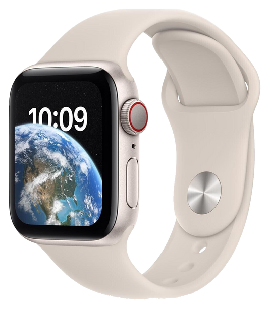 Apple Watch SE 2022 LTE Polarstern Alu 40mm Sportarmband Polarstern MNPH3 - Ohne Vertrag