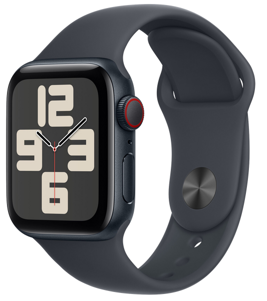 Apple Watch SE 2022 GPS Alu 40mm Sportarmband Mitternacht S/M MXE73 - Ohne Vertrag