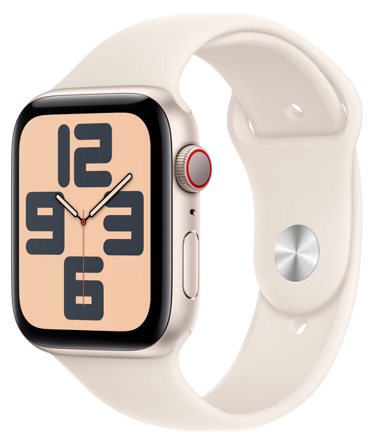 Apple Watch SE LTE Polarstern Alu 44mm Sportarmband Polarstern M/L MXGU3 - Ohne Vertrag