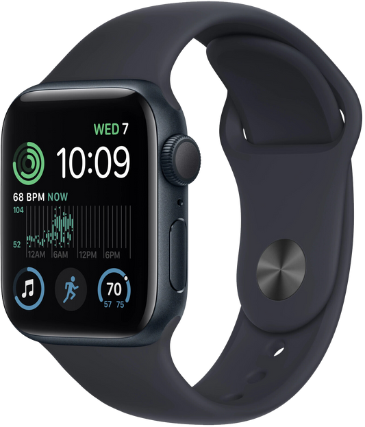 Apple Watch SE 2022 GPS Mitternacht Alu 40mm Sportarmband Mitternacht MNJT3 Differenzbesteuert - Ohne Vertrag