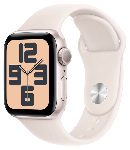 Apple Watch SE 2022 GPS Polarstern Alu 40mm Sportarmband Polarstern S/M MXEF3 - Ohne Vertrag