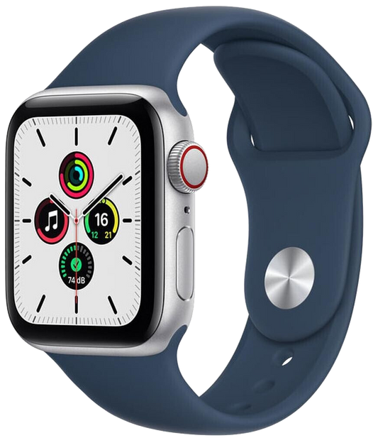 Apple Watch SE LTE Silber Alu 40mm Sportarmband Blau MKQV3 - Ohne Vertrag