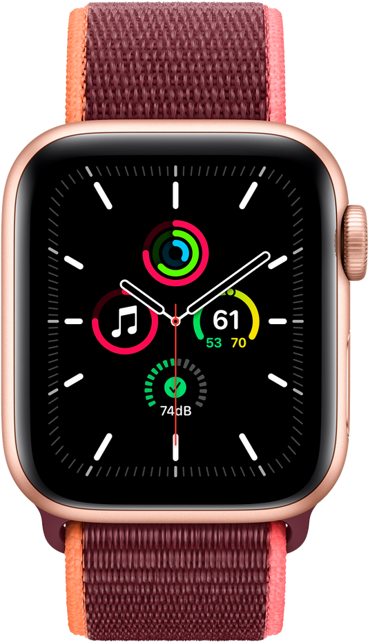 Apple Watch SE Gold 40mm Sport Loop Pflaume MYEJ2 - Ohne Vertrag