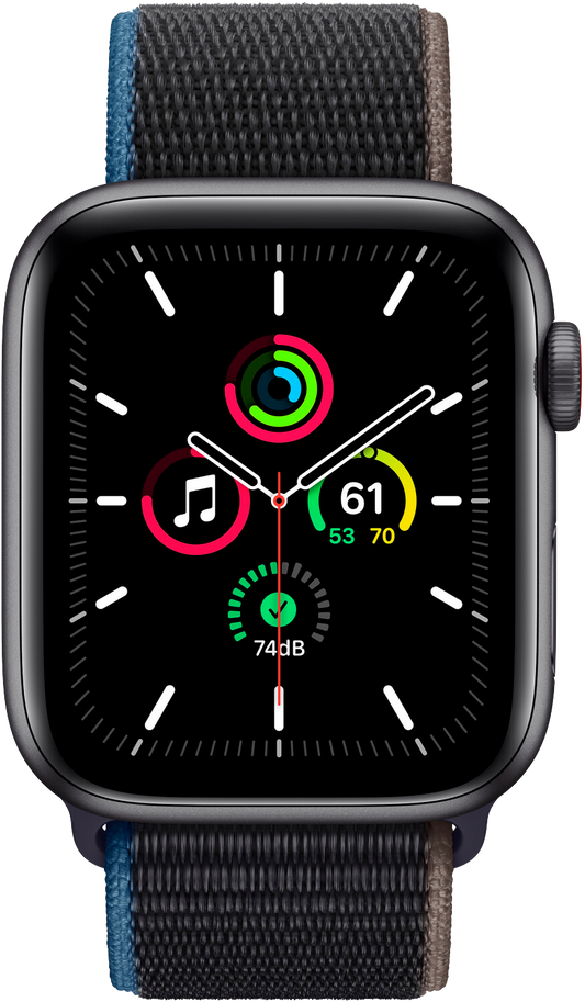 Apple Watch SE LTE Space Grau 44mm Sport Loop Kohlegrau MYF12 - Ohne Vertrag