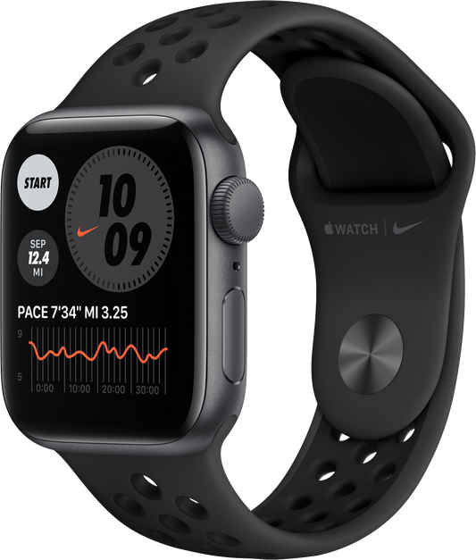 Apple Watch SE Nike grau Alu 40mm Sportarmband anthrazit MYYF2 - Ohne Vertrag