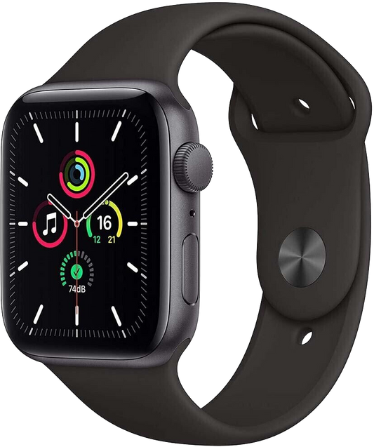 Apple Watch SE GPS spacegrau Alu 40mm sportarmband schwarz - Onhe Vertrag