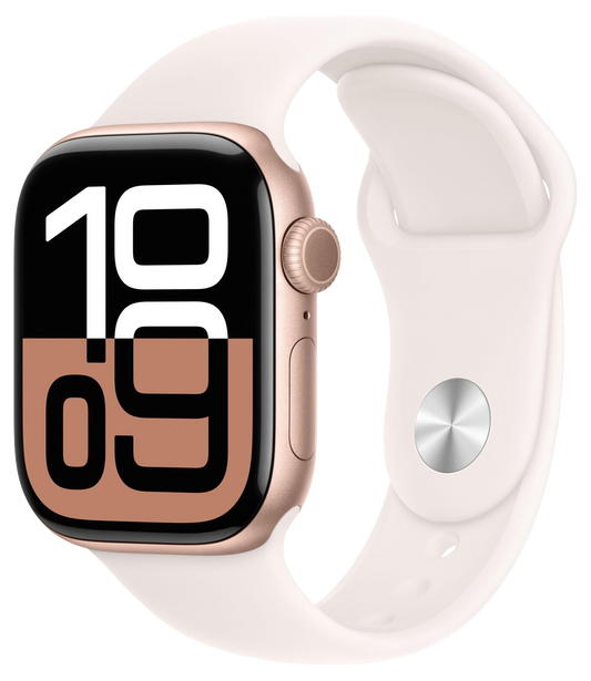 Apple Watch 10 GPS Roségold Alu 42mm SB Blassrosa M/L MWWJ3 - Ohne Vertrag