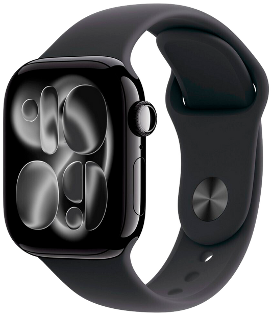 Apple Watch 11 5G Diamantschwarz Alu 42mm Sportarmband Schwarz S/M MF834 - Ohne Vertrag
