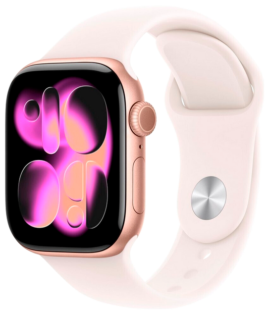 Apple Watch 11 5G Roségold Alu 42mm Sportarmband Blassrosa S/M MF8E4 - Ohne Vertrag