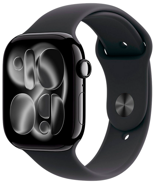 Apple Watch 11 5G Diamantschwarz Alu 46mm Sport Band Schwarz M/L MFC44 - Ohne Vertrag