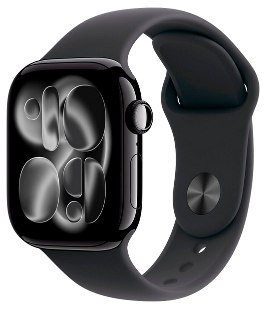 Apple Watch 11 GPS Diamantschwarz Alu 42mm Sportarmband Schwarz S/M MEQT4 - Ohne Vertrag