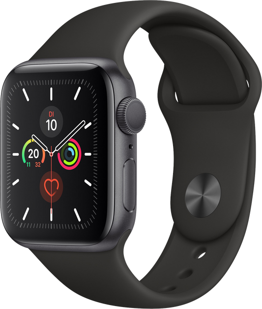 Apple Watch 5 LTE Grau Alu 44mm Sportarmband Schwarz MWWE2 (Marginal VAT)