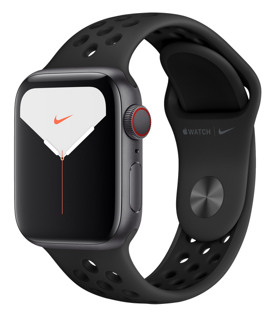Apple Watch 5 Nike+ LTE Space Grau 44mm armband schwarz MX3F2 - Ohne Vertrag