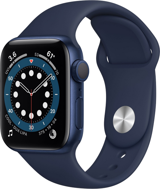 Apple Watch 6 Blau Alu 40mm Sportarmband Blau MG143 - Onhe Vertrag