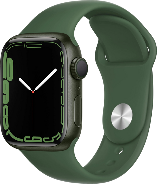 Apple Watch 7 grün Alu 41mm Sportarmband Klee MKN03 - Onhe Vertrag