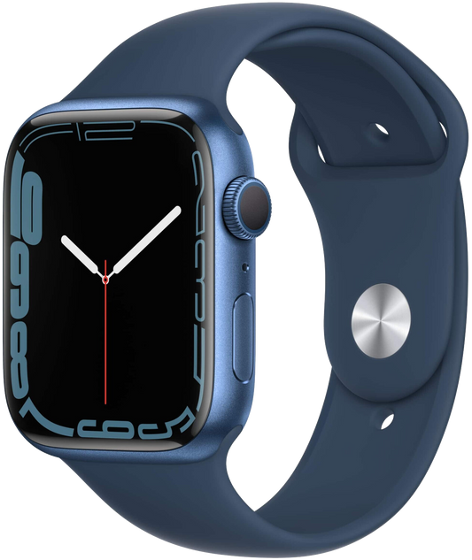 Apple Watch 7 GPS Alu 45mm Sportarmband Abyssblau MKN83 - Ohne Vertrag