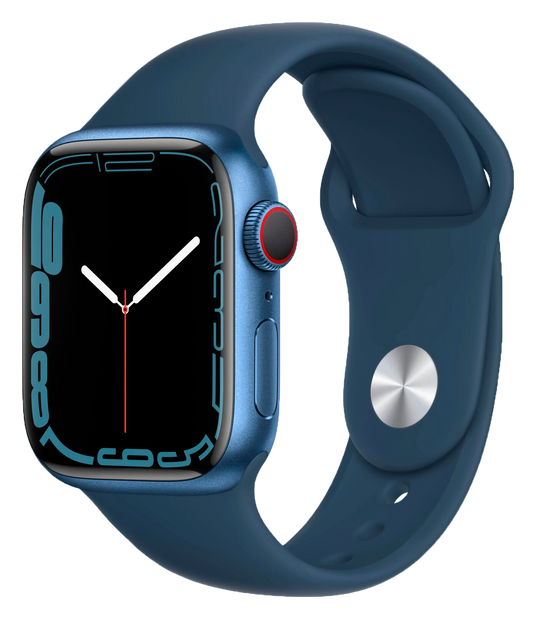  Apple Watch 7 4G 41mm Alu Sportarmband Abyssblau MKHU3 - Ohne Vertrag