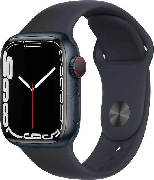 Apple Watch 7 4G 41mm Alu Sportarmband Mitternacht - Ohne Vertrag
