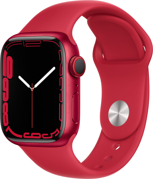 Apple Watch 7 LTE rot Alu 41mm Sportarmband rot MKHV3 - Ohne Vertrag