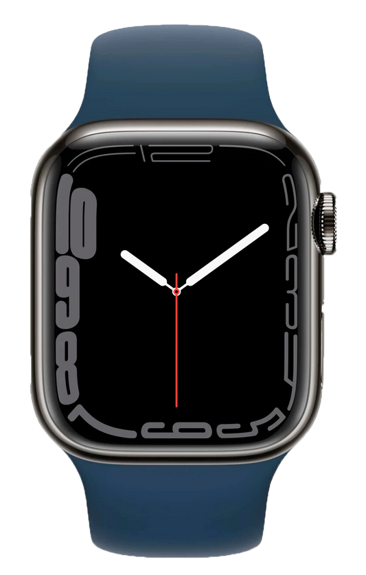 Apple Watch 7 4G 41mm Edelstahl Sportarmband Abyssblau MKJ13 - Ohne Vertrag