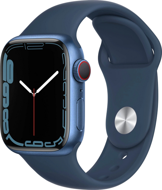 Apple Watch 7 4G 45mm Alu Sportarmband Abyssblau MKJT3 - Ohne Vertrag