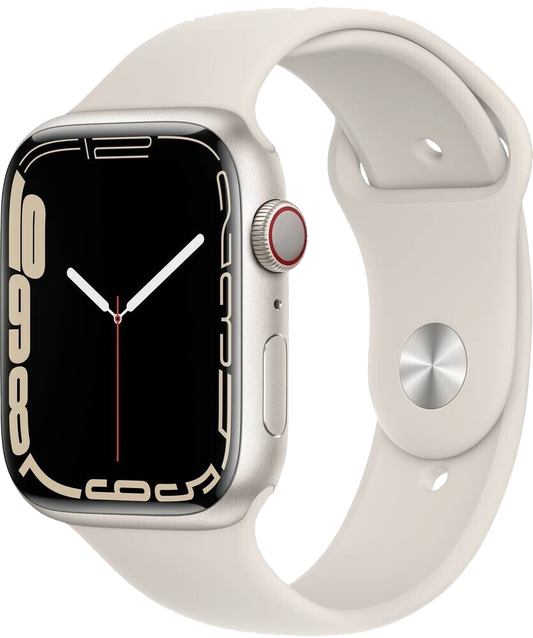 Apple Watch 7 LTE Alu 41mm Sportarmband Polarstern MKHR3 - Onhe Vertrag