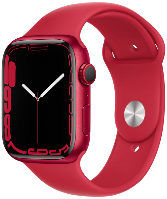Apple Watch 7 4G 45mm Aluminium Sportarmband RED MKJU3 - Ohne Vertrag