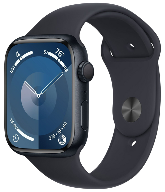 Apple Watch 9 GPS Mitternacht Alu 45mm Sportarmband Mitternacht S/M MR993 - Ohne Vertrag