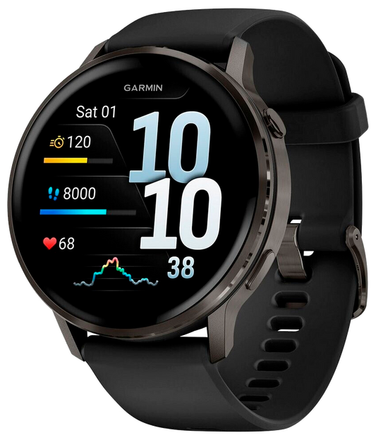 Garmin Venu 4 45mm Schwarz/Schiefergrau Silikon-Armband - Ohne Vertrag