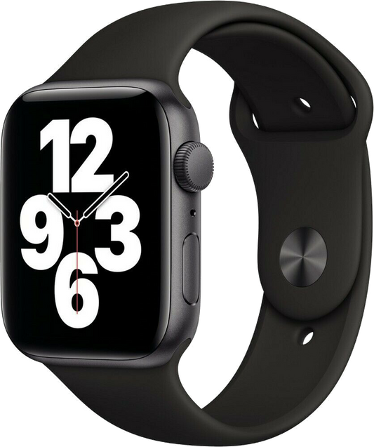 Apple Watch SE Space Grau 44mm Sportarmband Schwarz MYDT2 - Onhe Vertrag