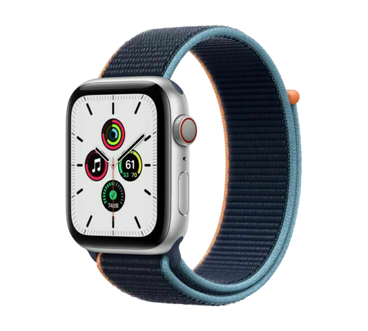 Apple Watch SE LTE Silber 44mm Alu Sport Loop Deep Navy MYEW2 - Ohne Vertrag