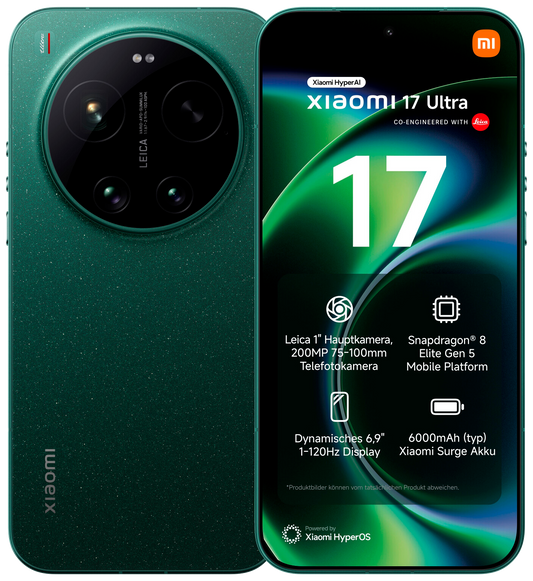 Xiaomi 17 Ultra 5G Dual-SIM grün - Ohne Vertrag